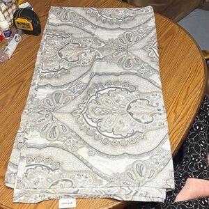 Lenox Paisley Gray and Cream shower curtain